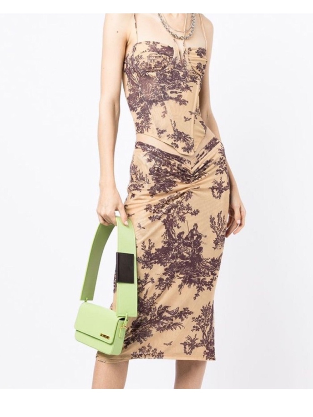 Miaou Aphex Corset and Preston Skirt Set - Gold Toile